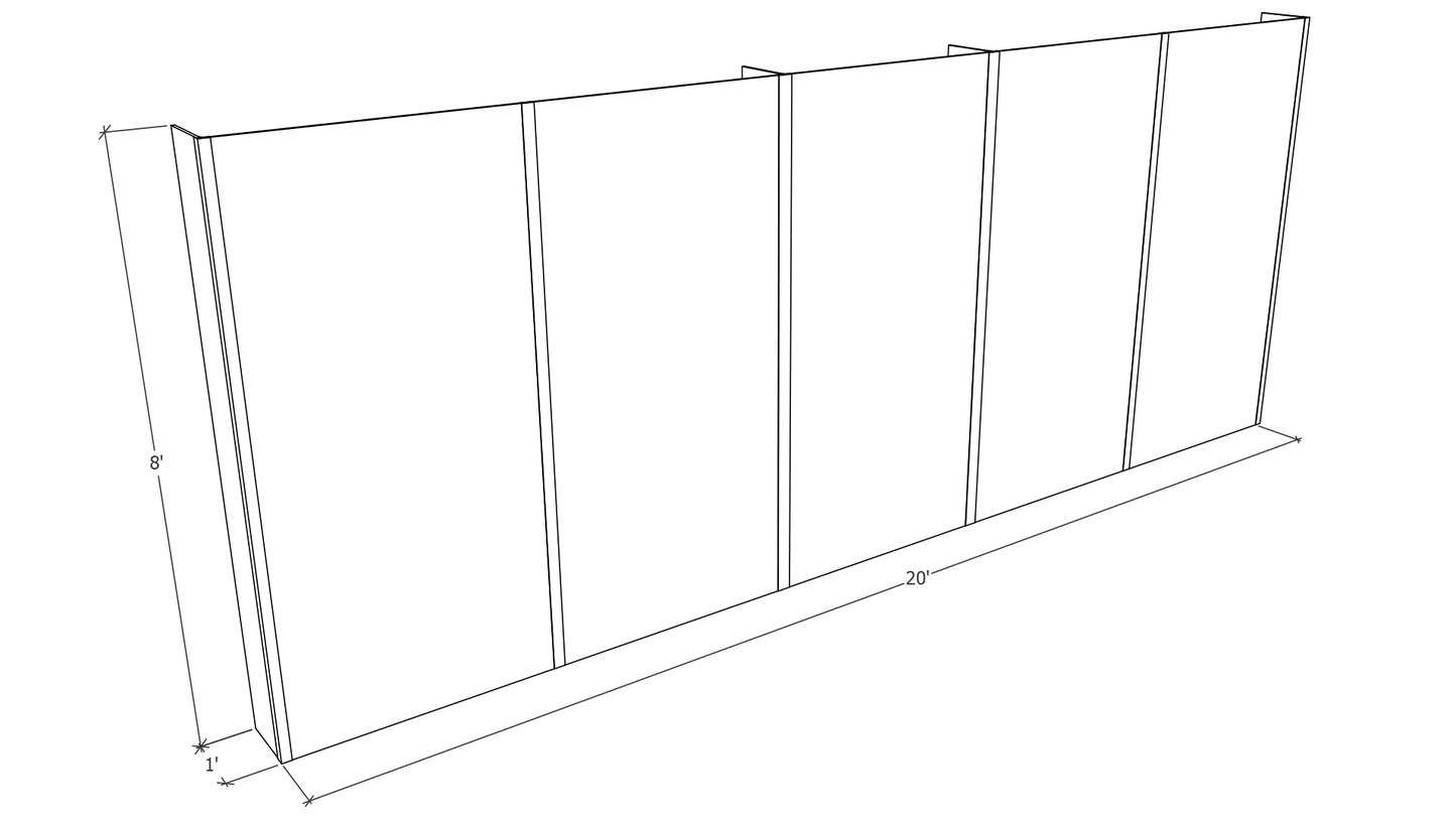 20 Feet Flat Backdrop