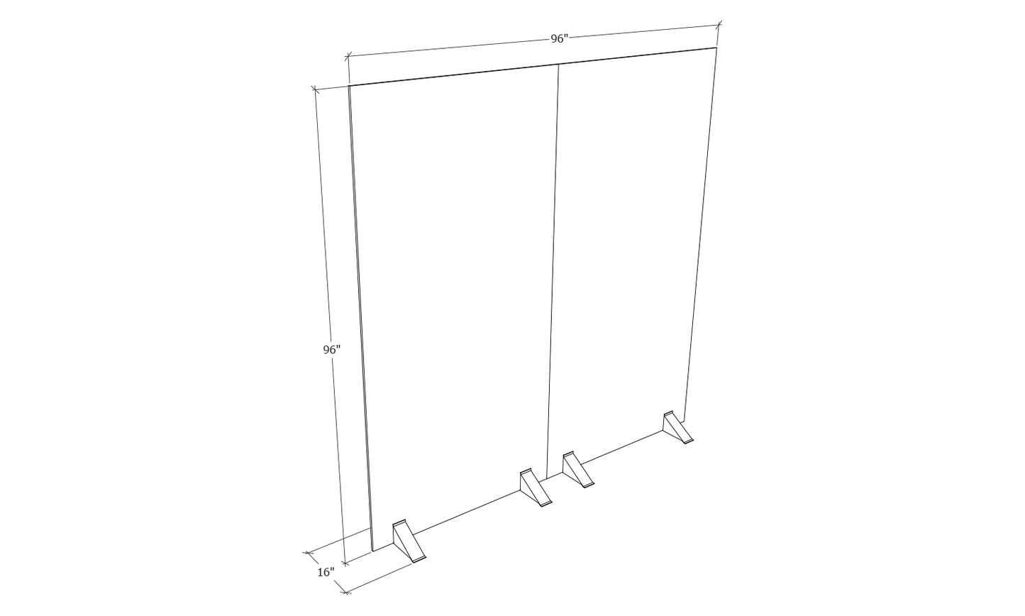 8 Feet Flat Backdrop with Standee Bases