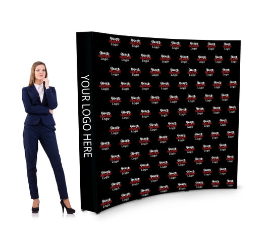 Curved Pop-Up Fabric Backdrop Display