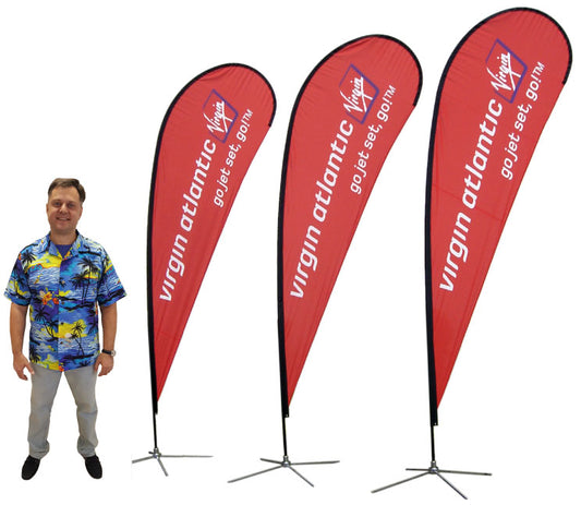 Teardrop Promotional Double Sided Printed Flags